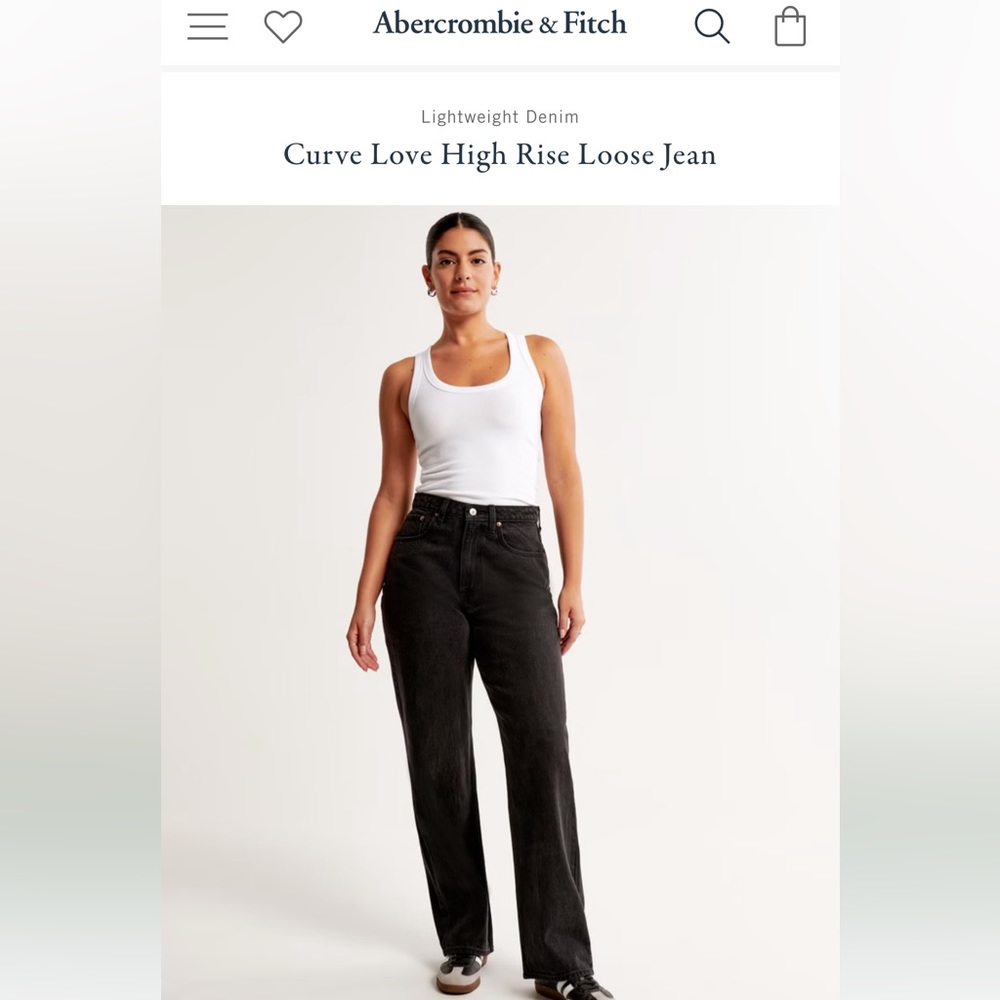 Brand new unopened Abercrombie jeans. High rise loose fit curve love. Size 33